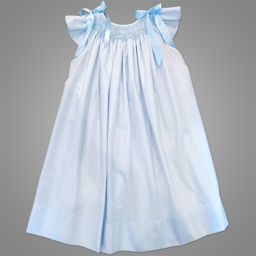 Blue Ribbon Bishop Dress