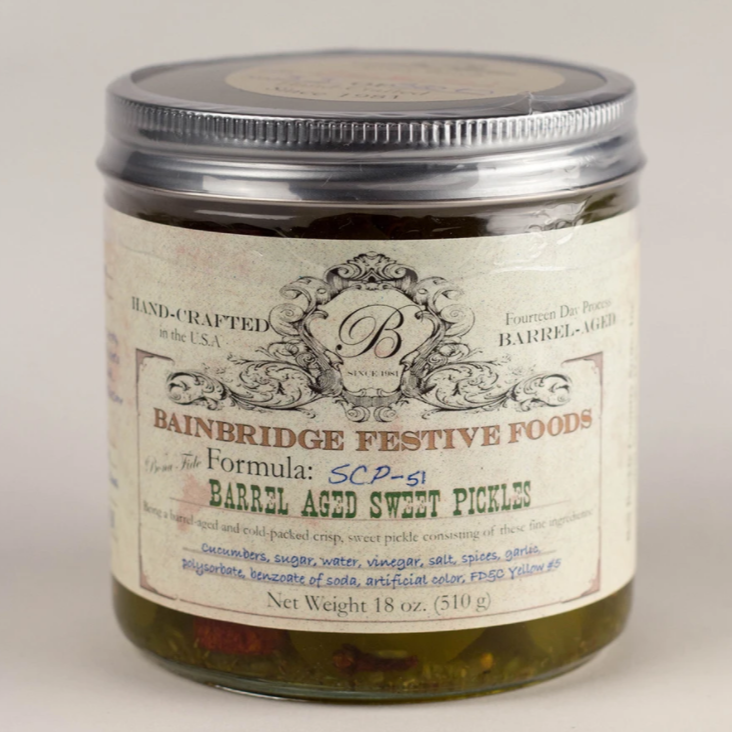 BainBridge Barrel-Aged Crisp Sweet Pickles
