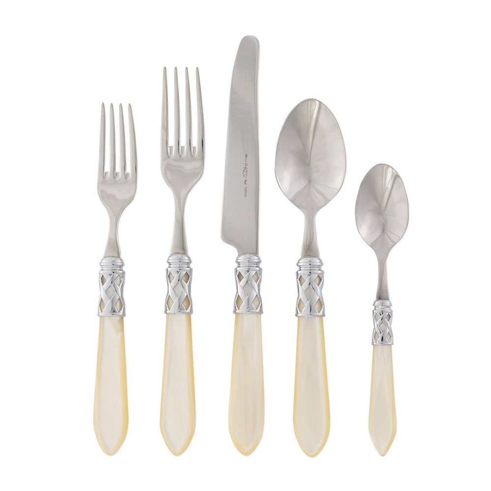 Aladdin Brilliant Ivory Five Piece Place Setting
