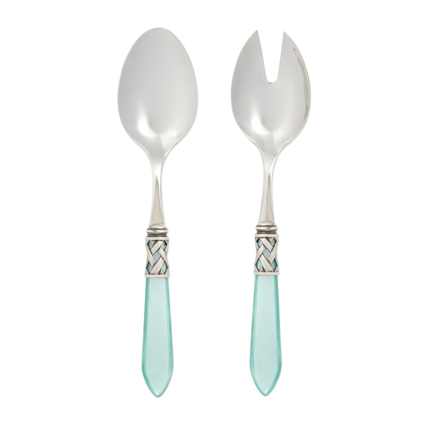 Aladdin Antique Aqua Salad Server Set