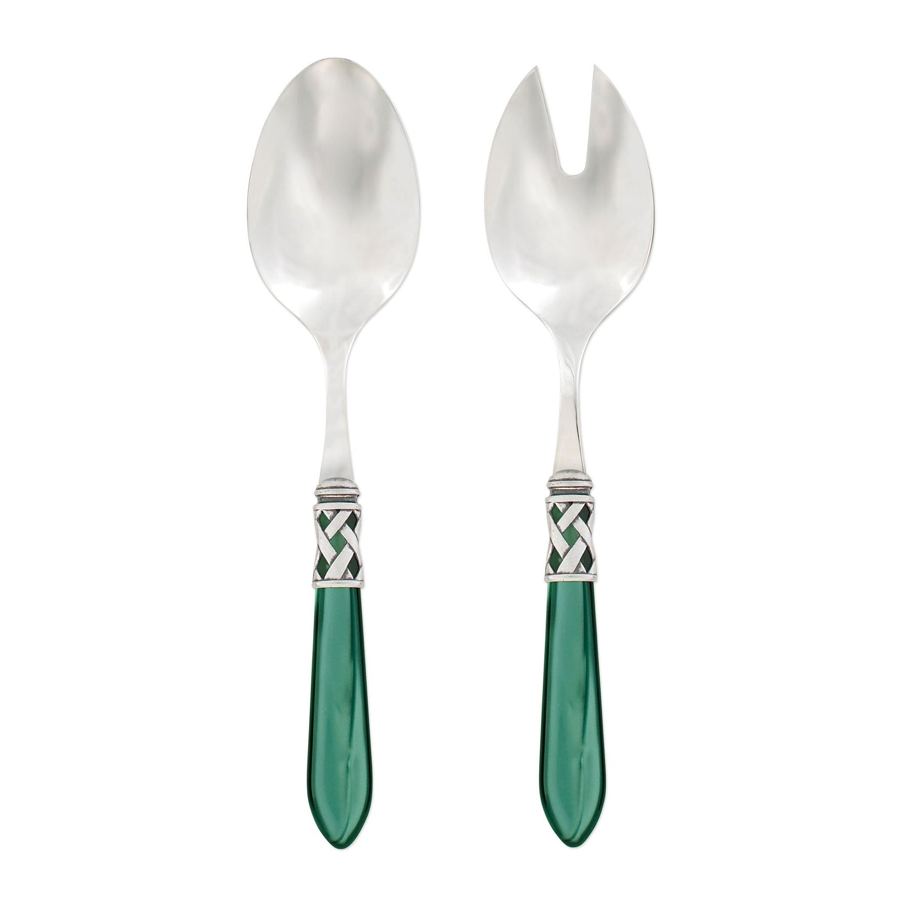 Aladdin Antique Green Salad Server Set