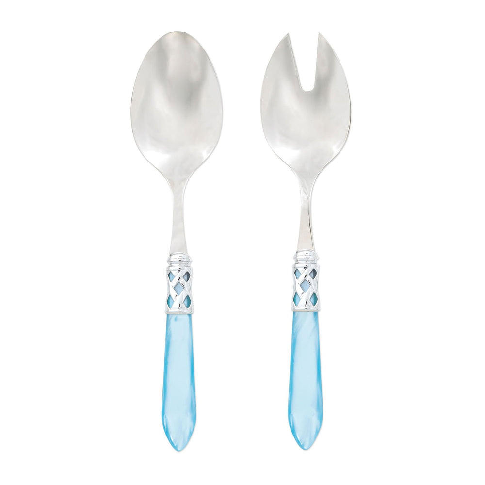 Aladdin Brilliant Light Blue Salad Server Set
