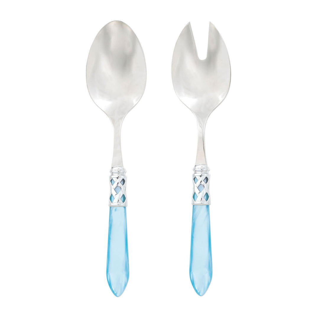 Aladdin Brilliant Light Blue Salad Server Set