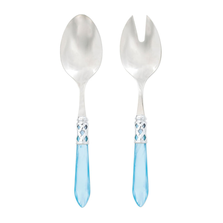 Aladdin Brilliant Light Blue Salad Server Set