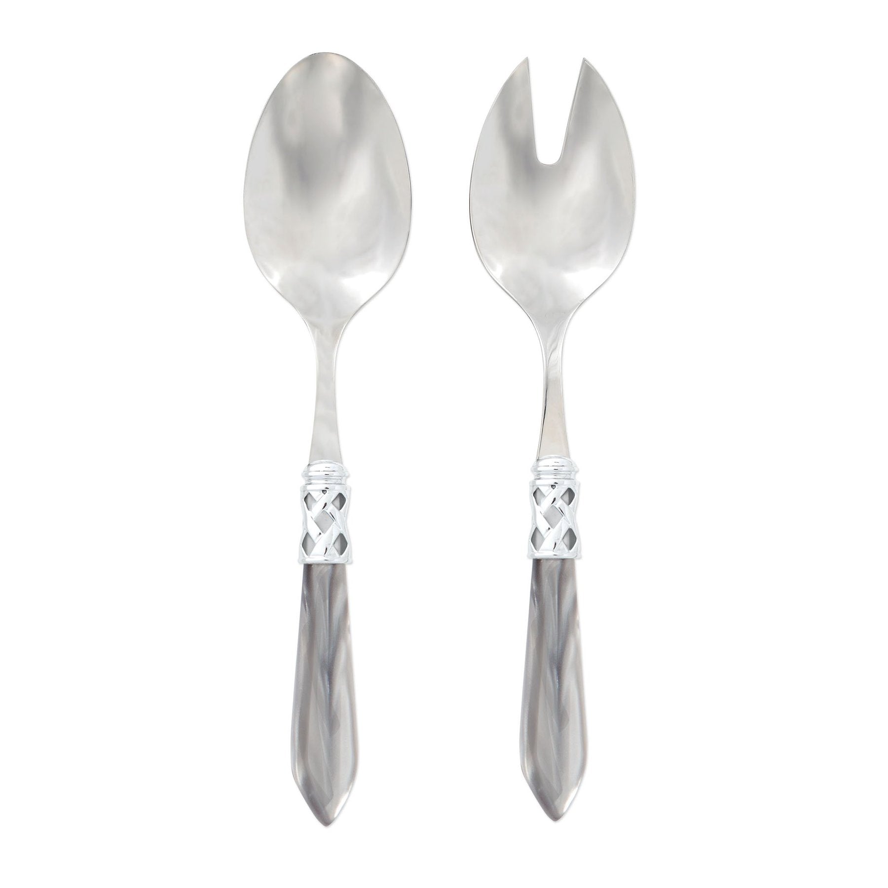 Aladdin Brilliant Light Grey Salad Server Set