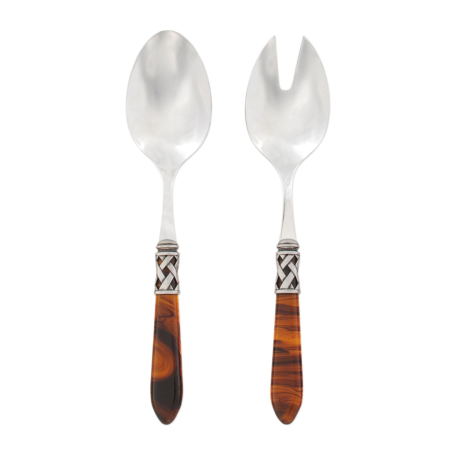 Aladdin Antique Tortoiseshell Salad Server Set