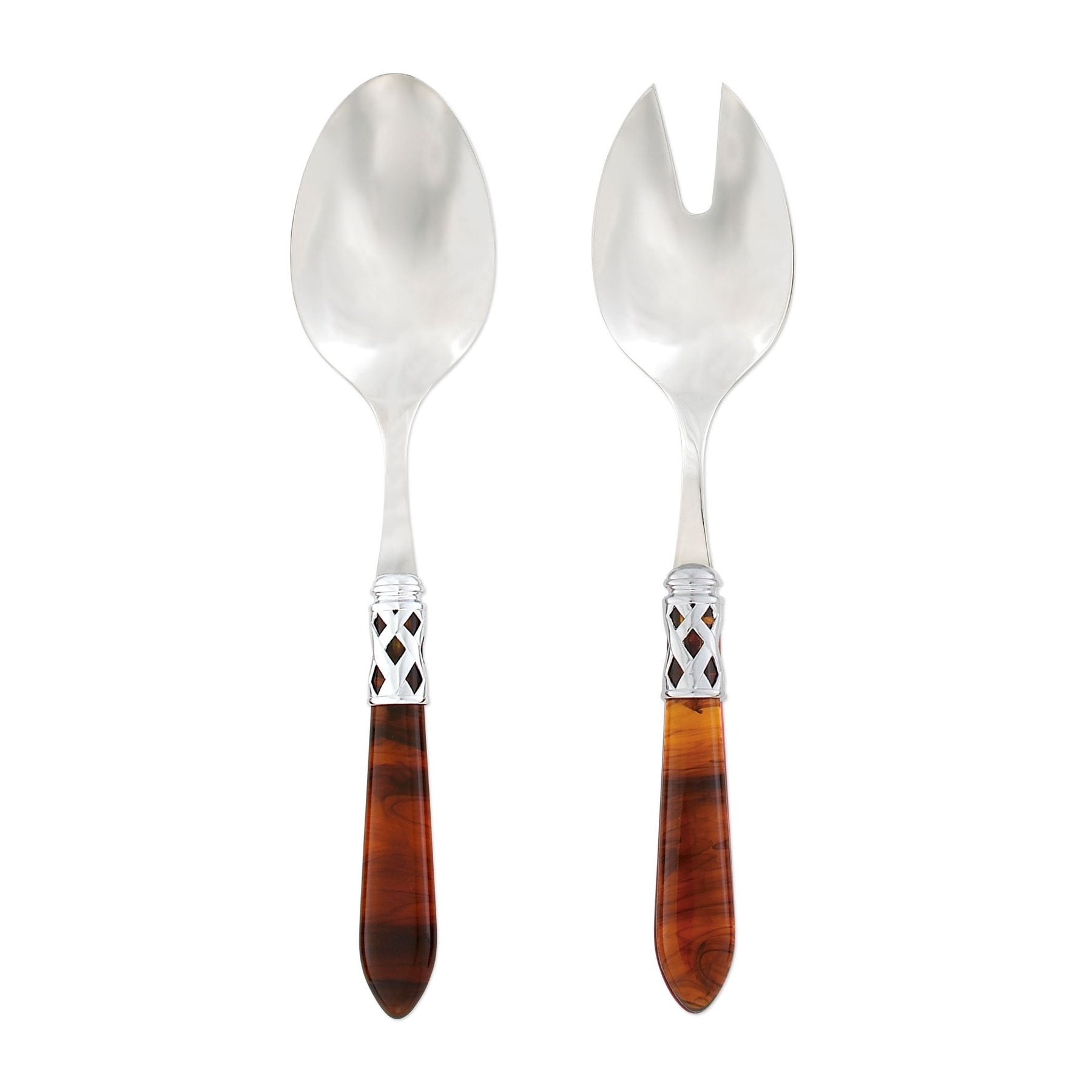 Aladdin Brilliant Tortoiseshell Salad Server Set