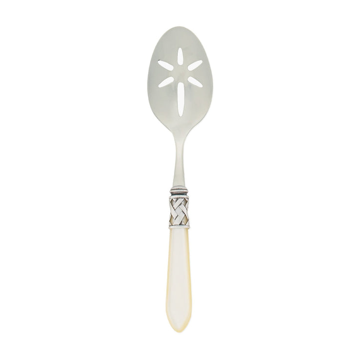 Aladdin Antique Ivory Slotted Serving Spoon