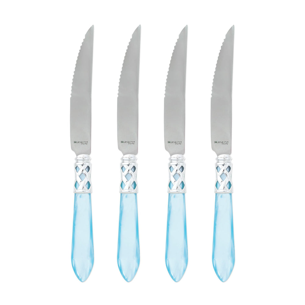 Aladdin Brilliant Light Blue Steak Knives