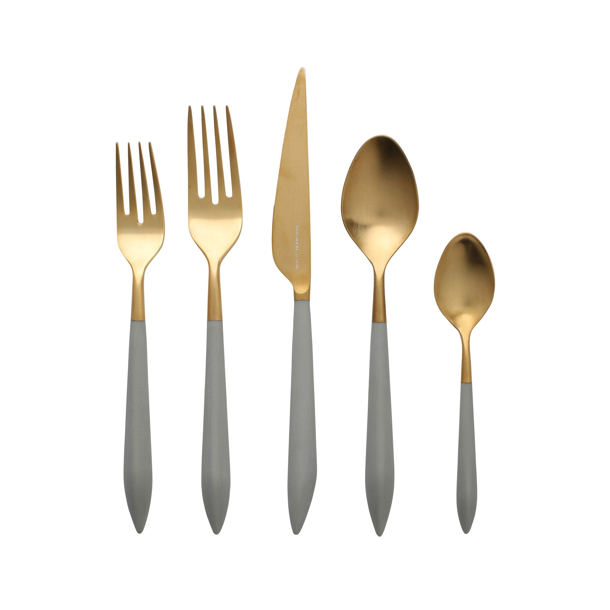 Ares Oro & Light Grey Five Piece Place Setting