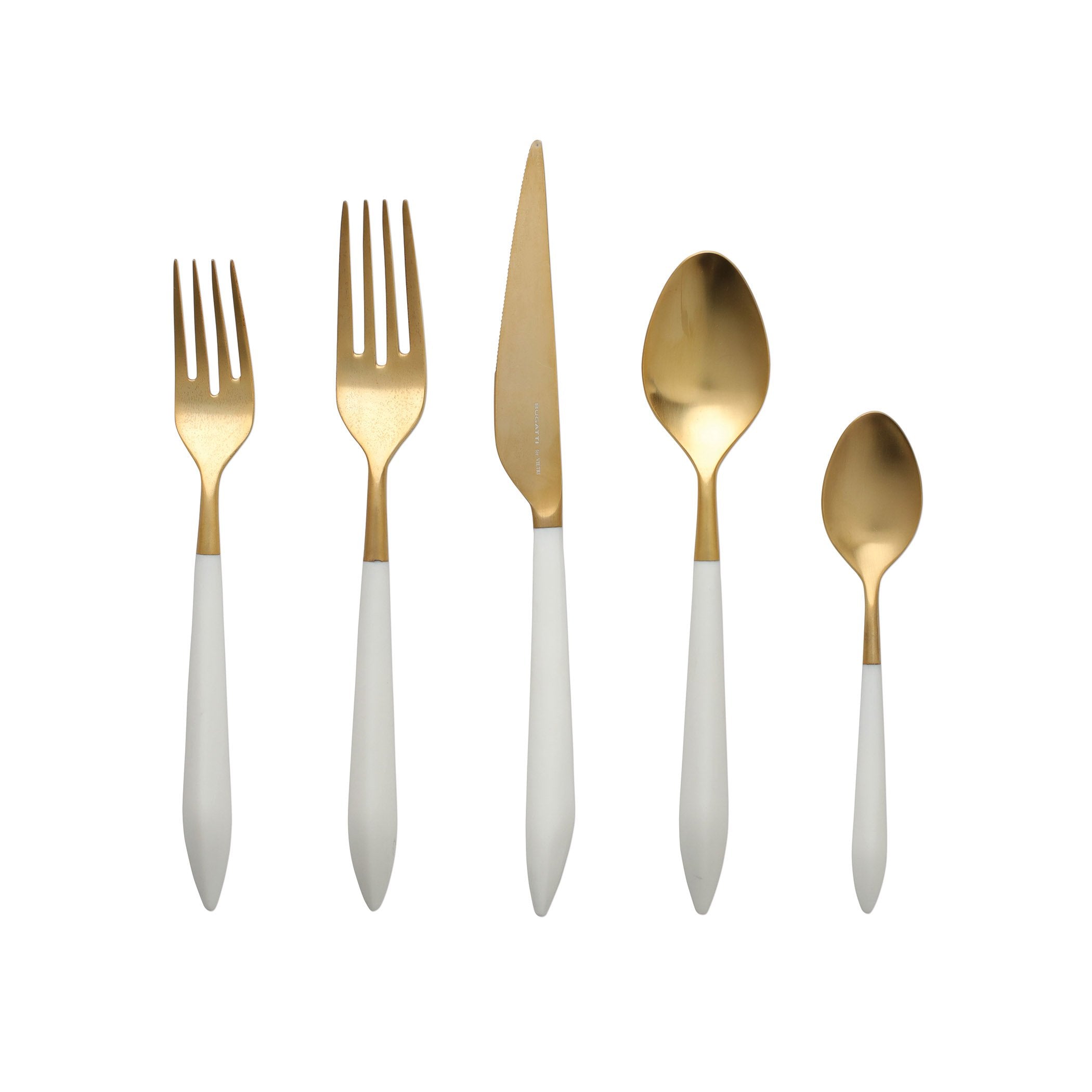 Ares Oro & White Five Piece Place Setting