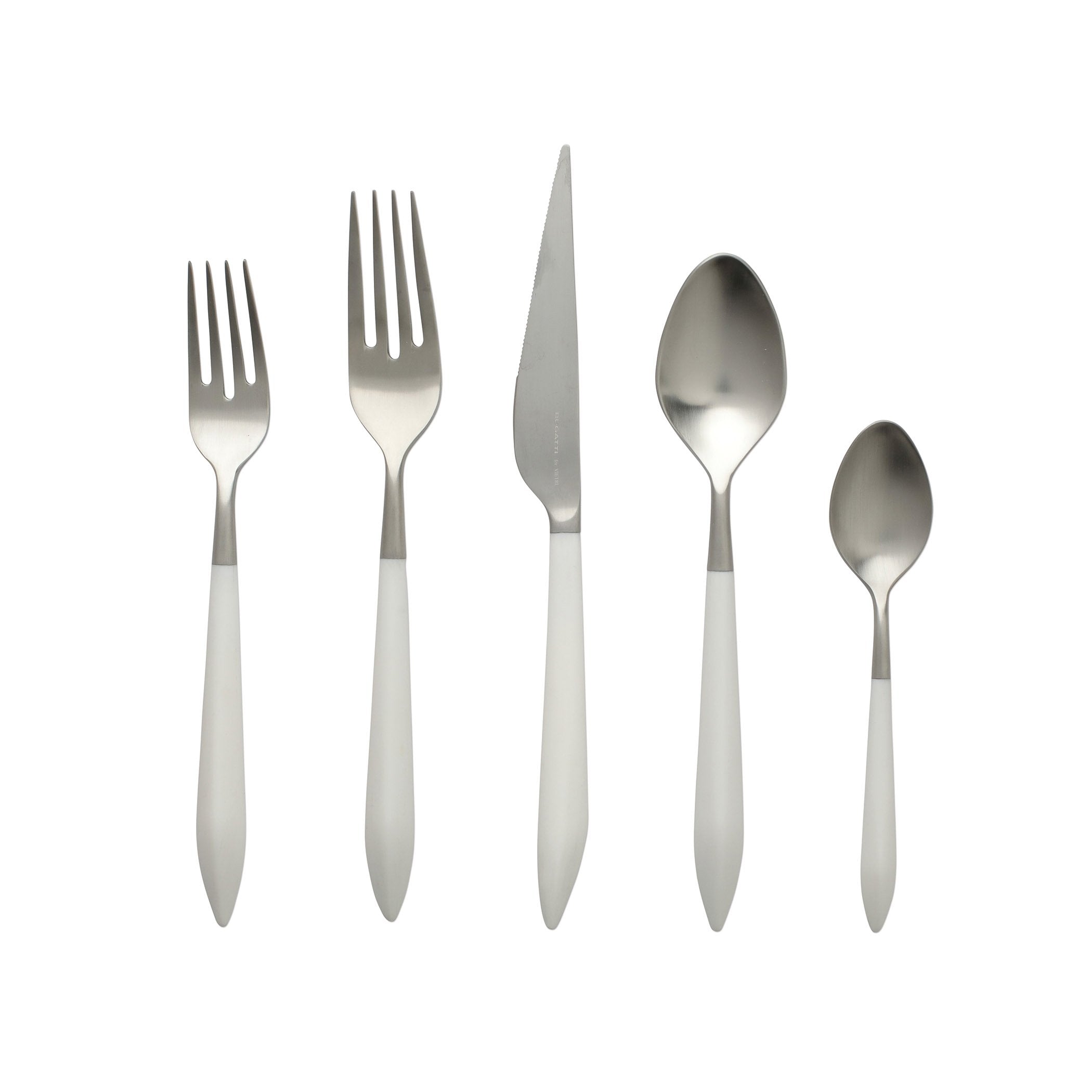Ares Argento & White Grey Five Piece Place Setting