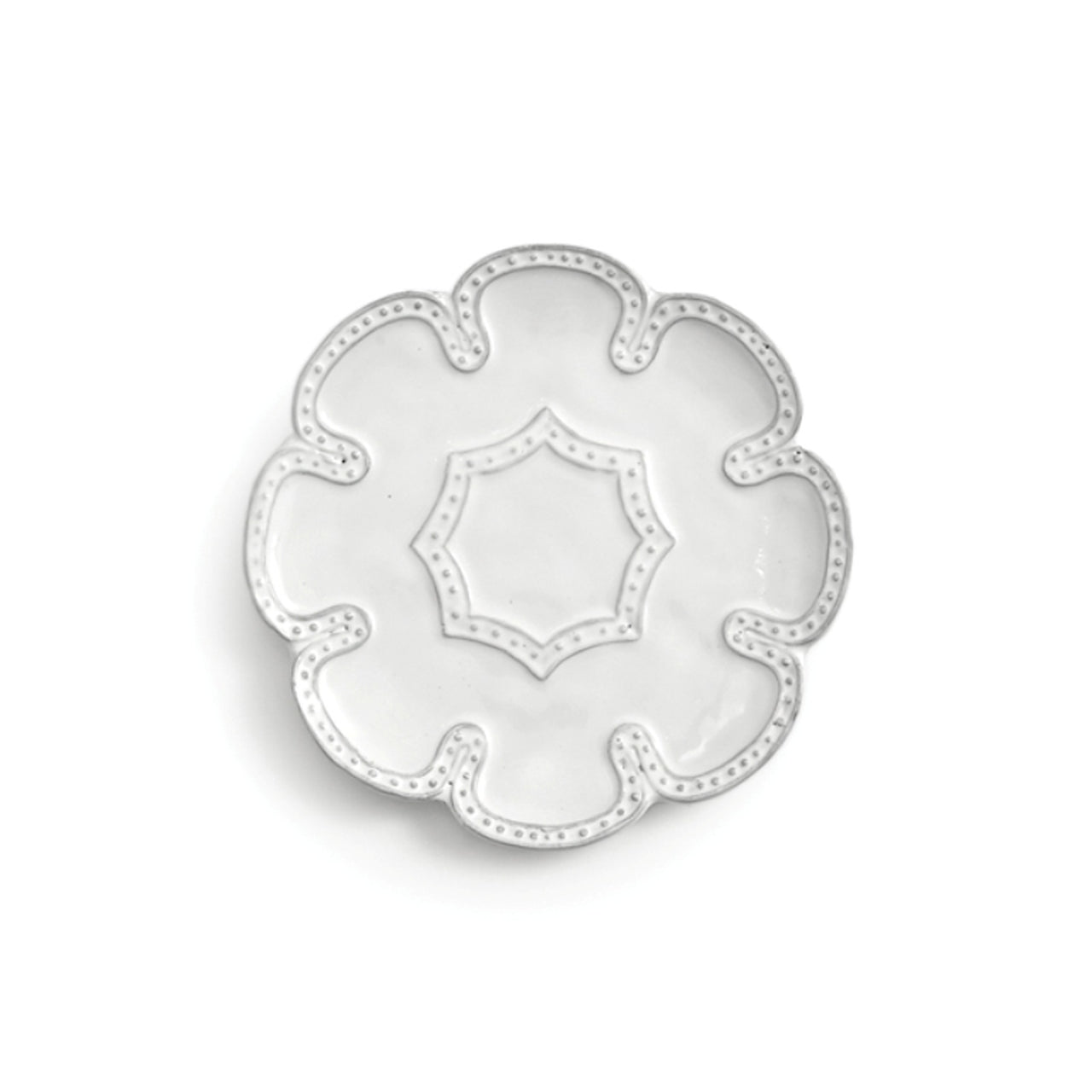 Bella Bianca Beaded Canape Plate