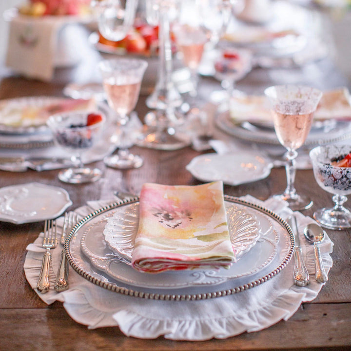 Bella Bianca Rosette Dinner Plate