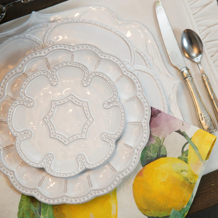 Bella Bianca Beaded Canape Plate