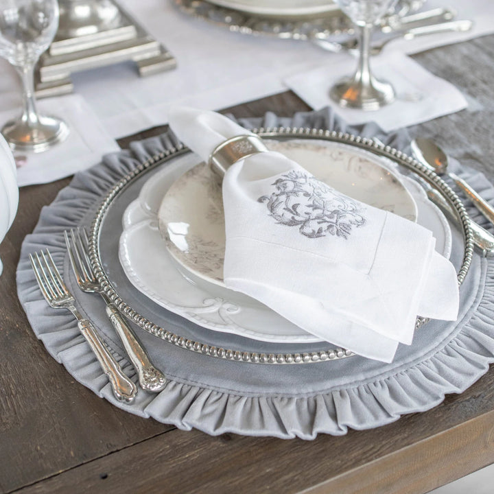 Bella Bianca Rosette Dinner Plate