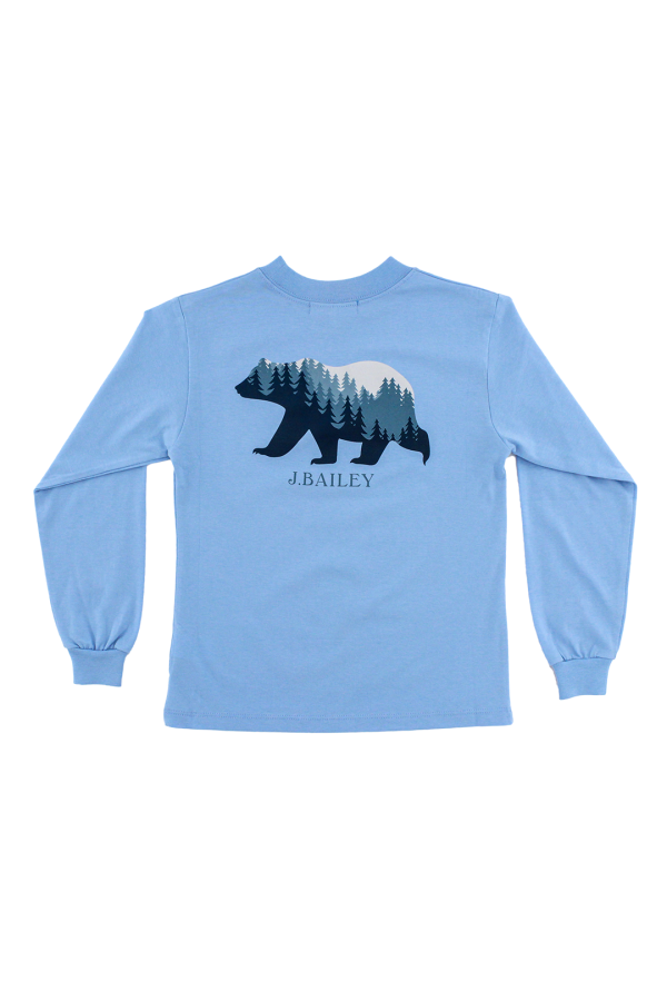 Light Blue Bear Logo Tee