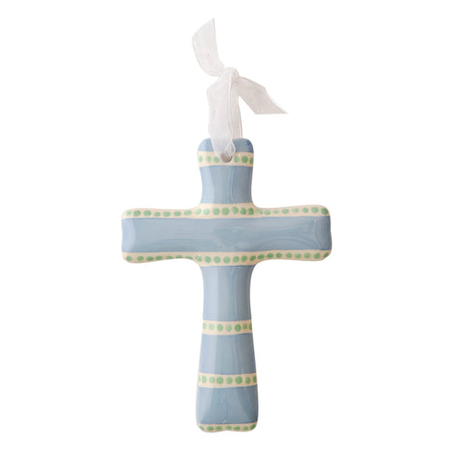 Blue Hand Painted Cross