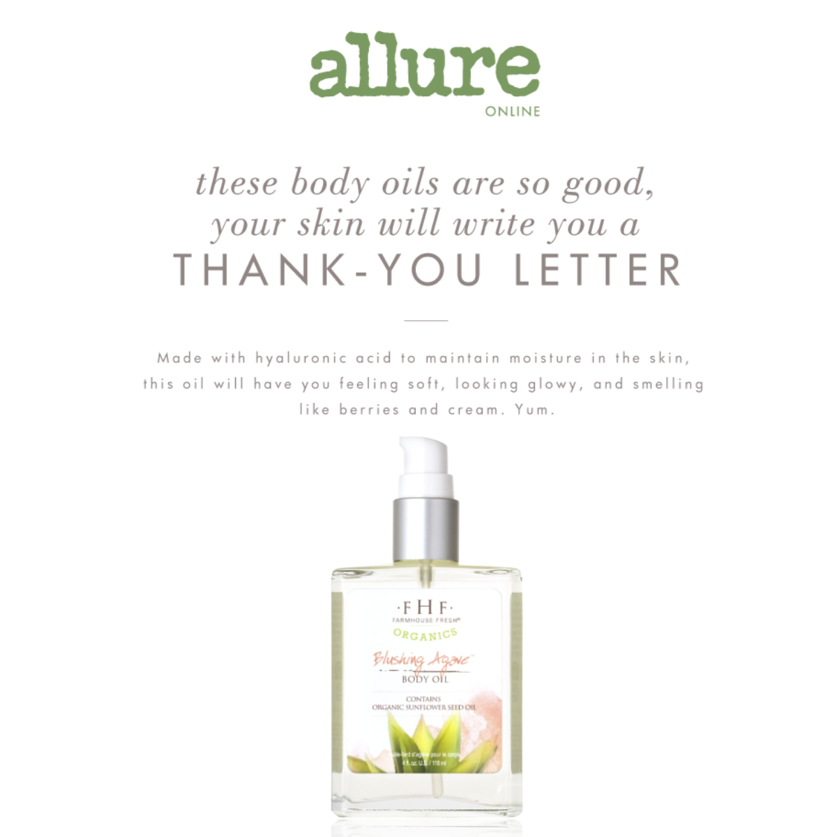 Blushing Agave® Organic Body Oil