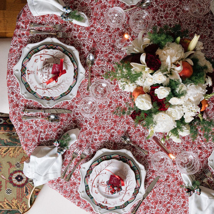 Country Estate Winter Frolic Dessert/Salad Plate - Ruby