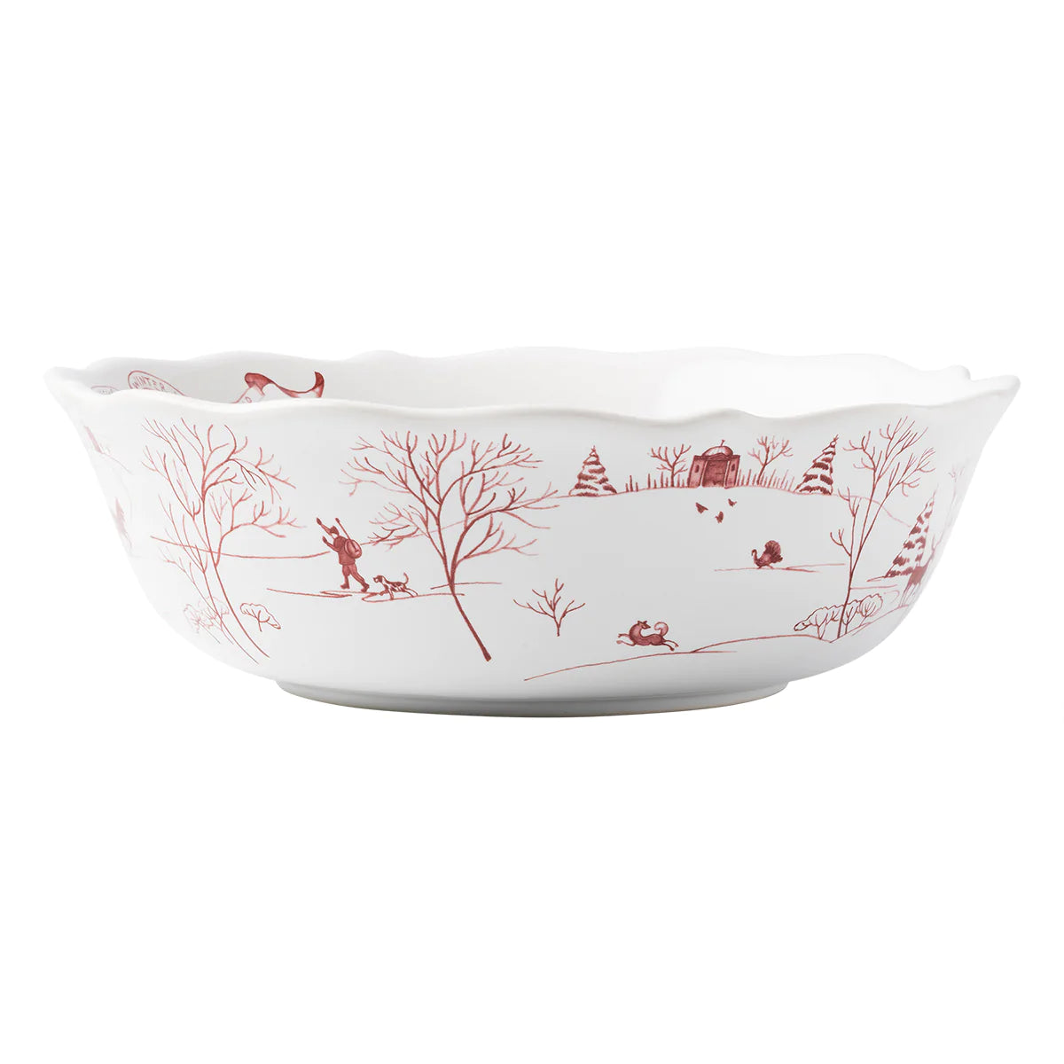 Country Estate Winter Frolic Ruby 10' Serving Bowl