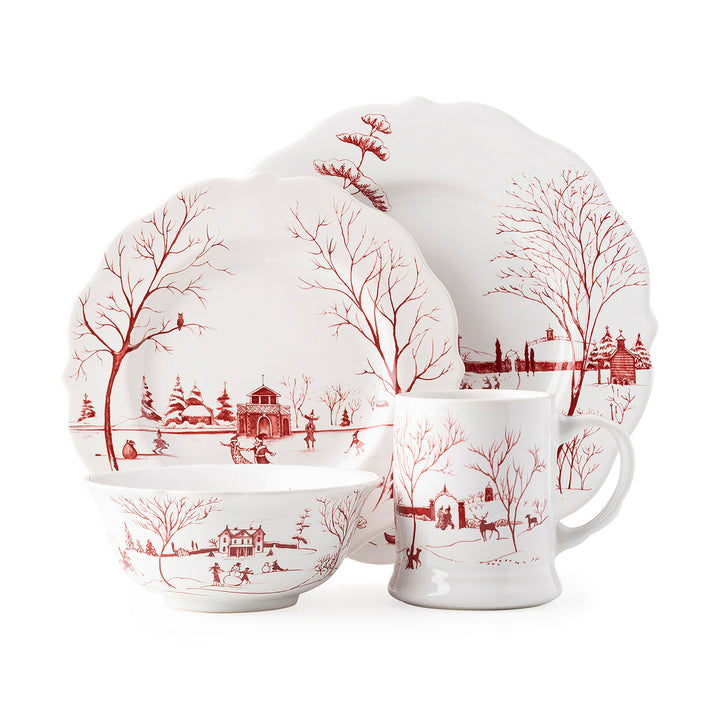 Country Estate Winter Frolic 4/pc Place Setting - Ruby