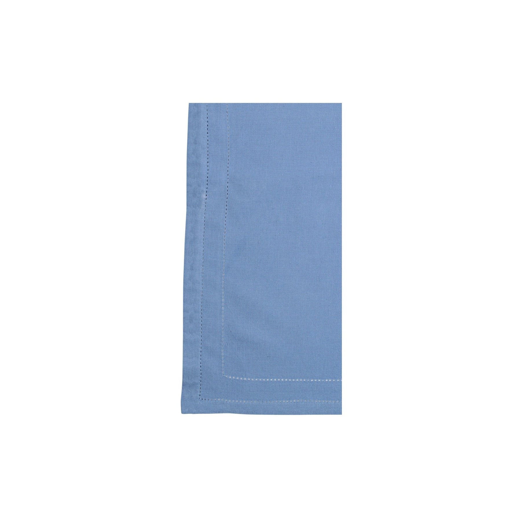 Cotone Linens Cornflower Blue Napkins With Double Stitching - Set of 4