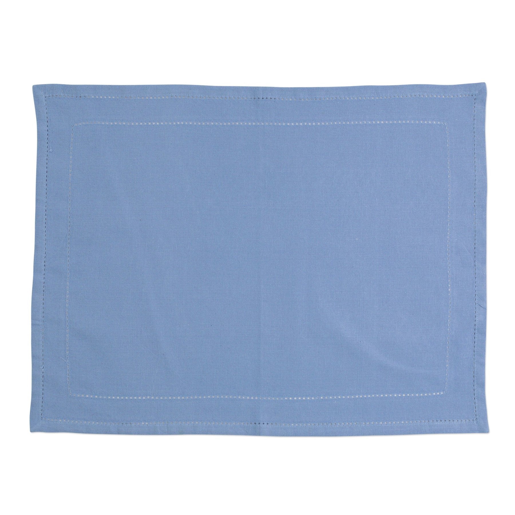 Cotone Linens Cornflower Blue With Double Stitching - Set of 4