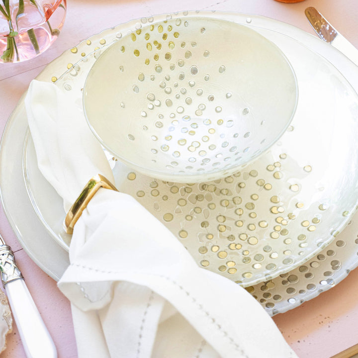 Cotone Linens Ivory Napkins With Double Stitching - Set of 4