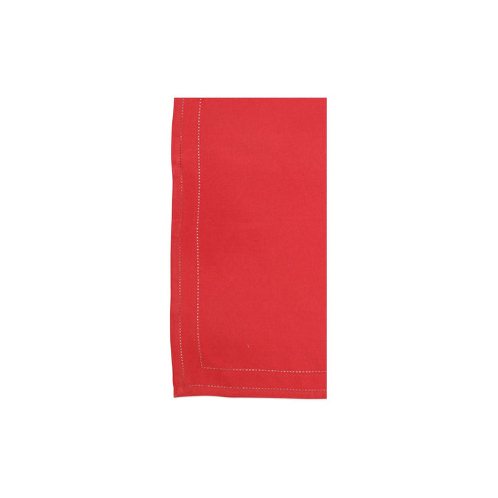 Cotone Linens Red Napkins With Double Stitching - Set of 4