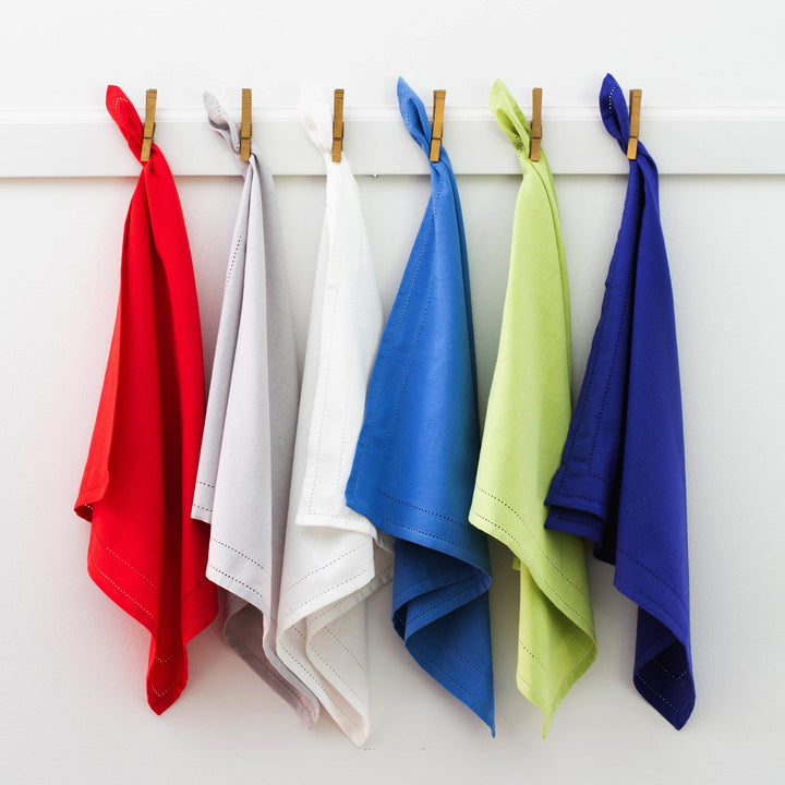 Cotone Linens Red Napkins With Double Stitching - Set of 4