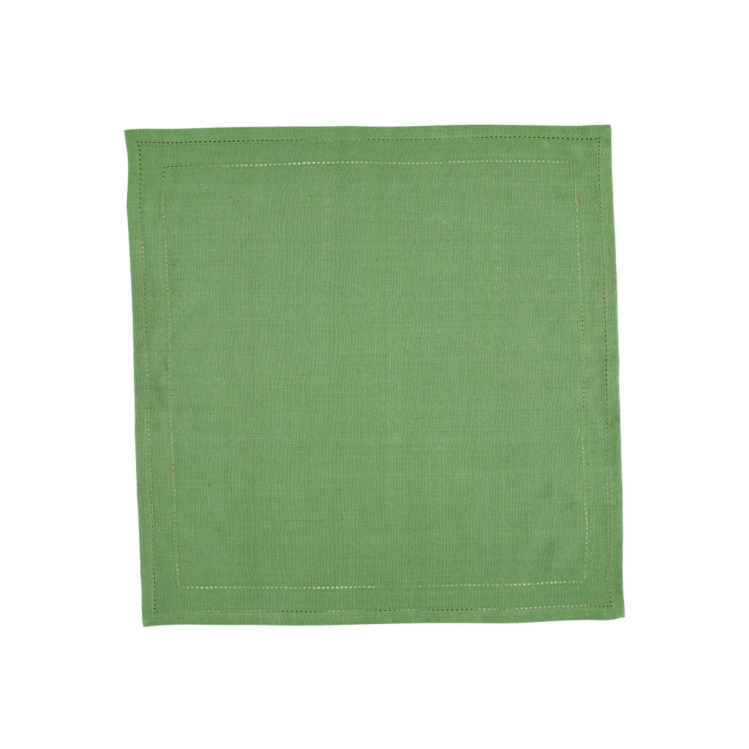 Cotone Linens Sage Napkins With Double Stitching - Set of 4