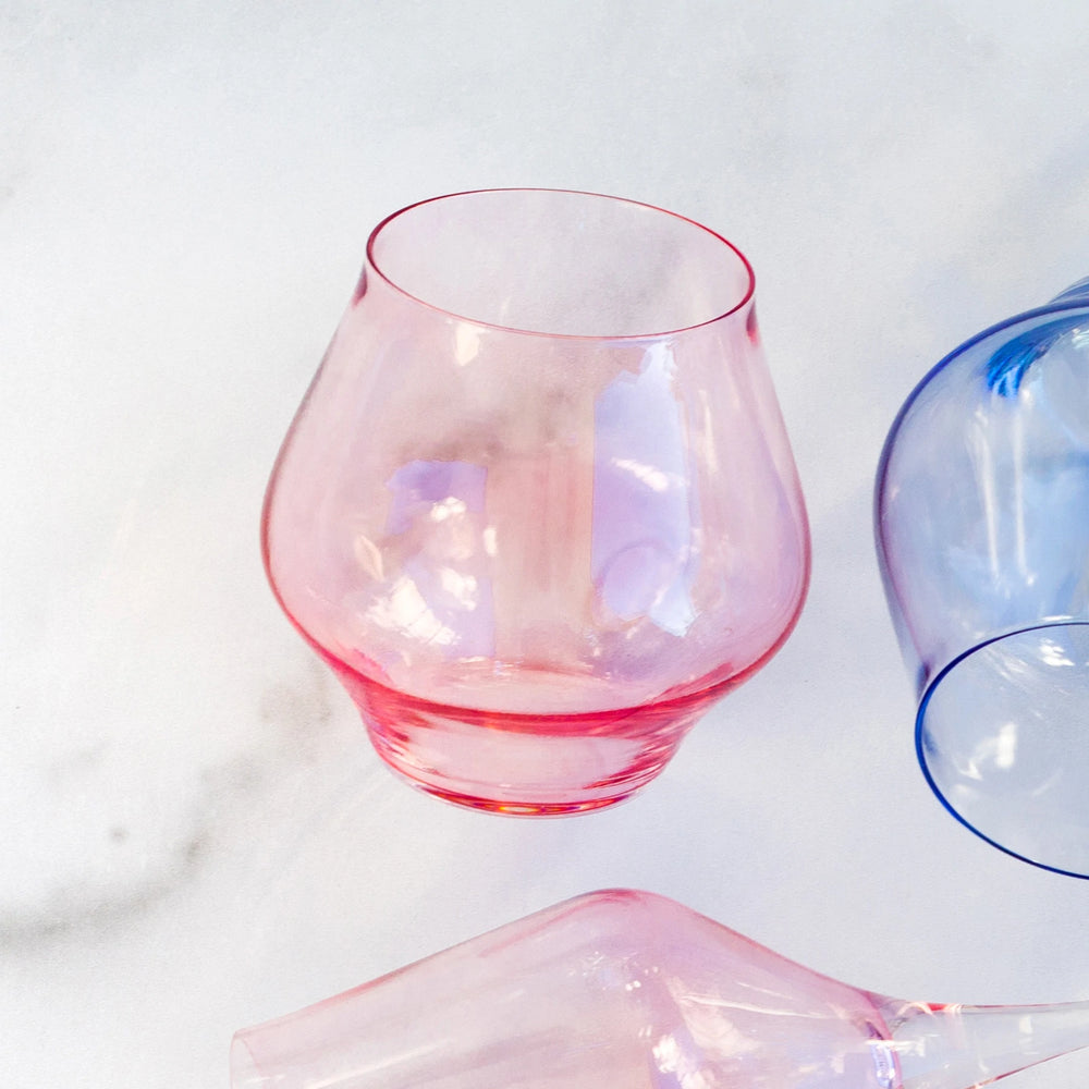 Contessa Pink Stemless Wine Glass