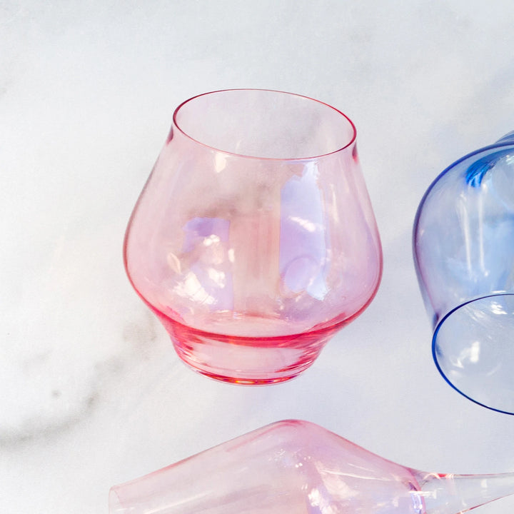 Contessa Pink Stemless Wine Glass