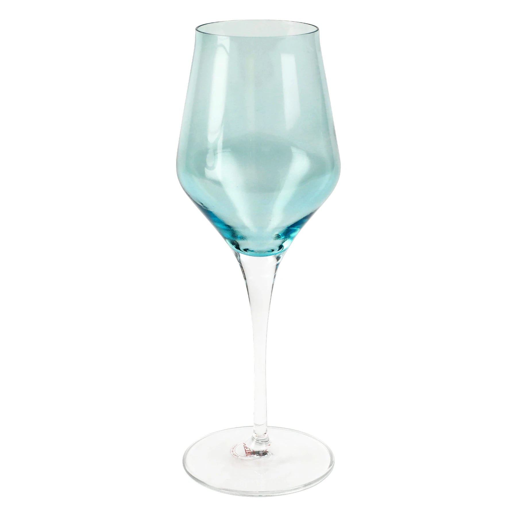 Contessa Teal Wine Glass