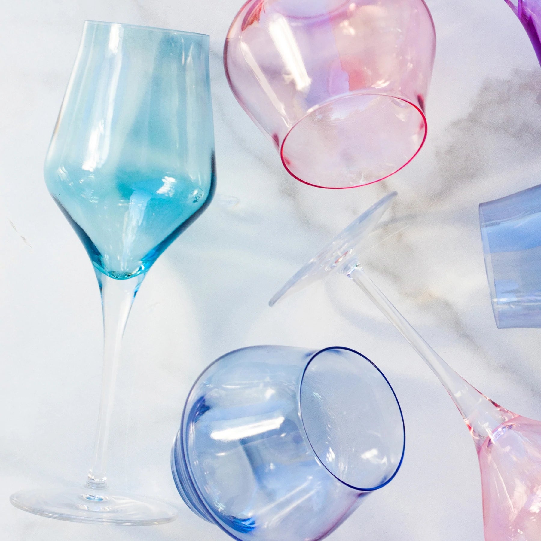 Contessa Teal Wine Glass