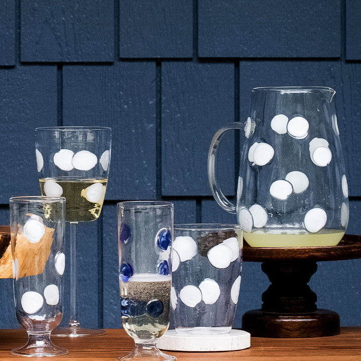 White Drop Wine Glass