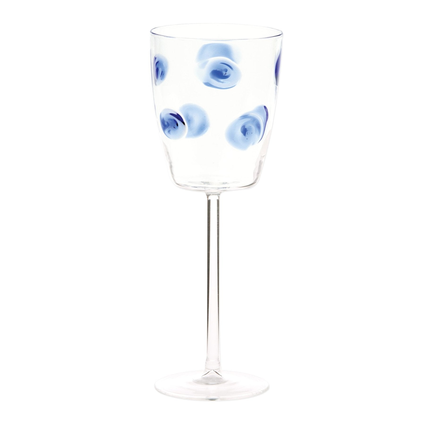 Blue Drop Wine Glass