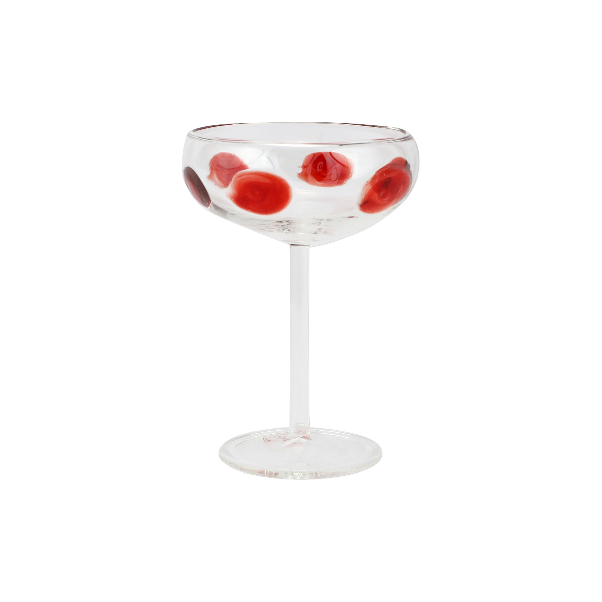 Drop Red Coupe Champagne Glass