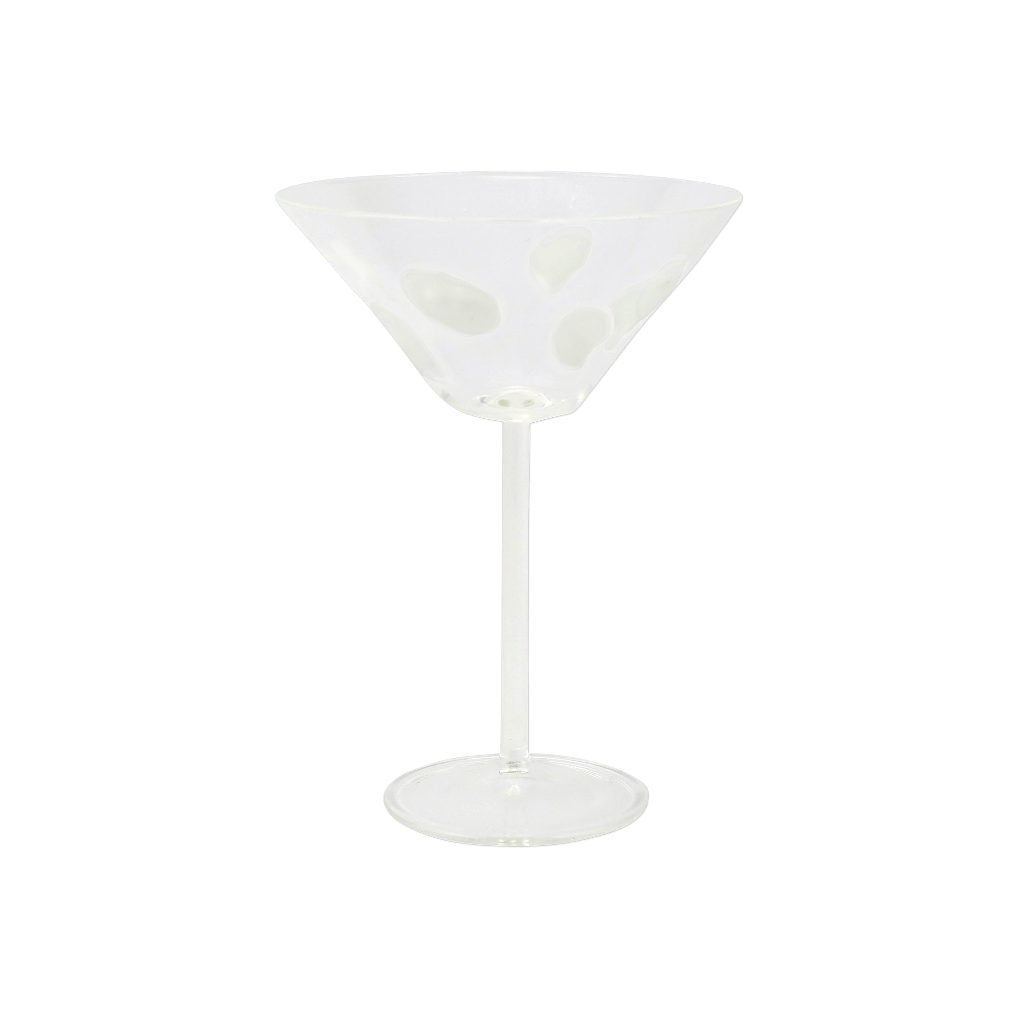 Drop White Martini Glass