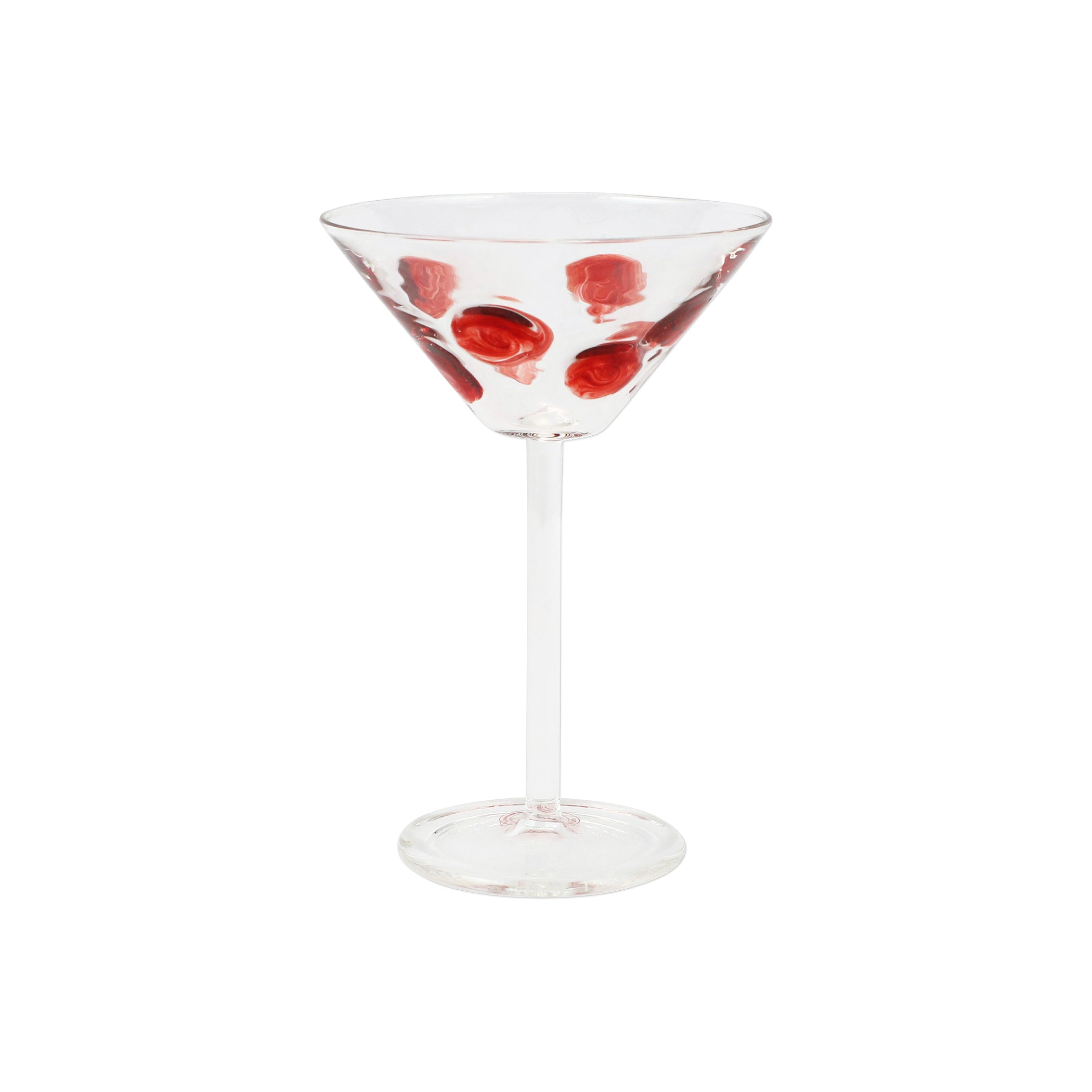 Drop Red Martini Glass