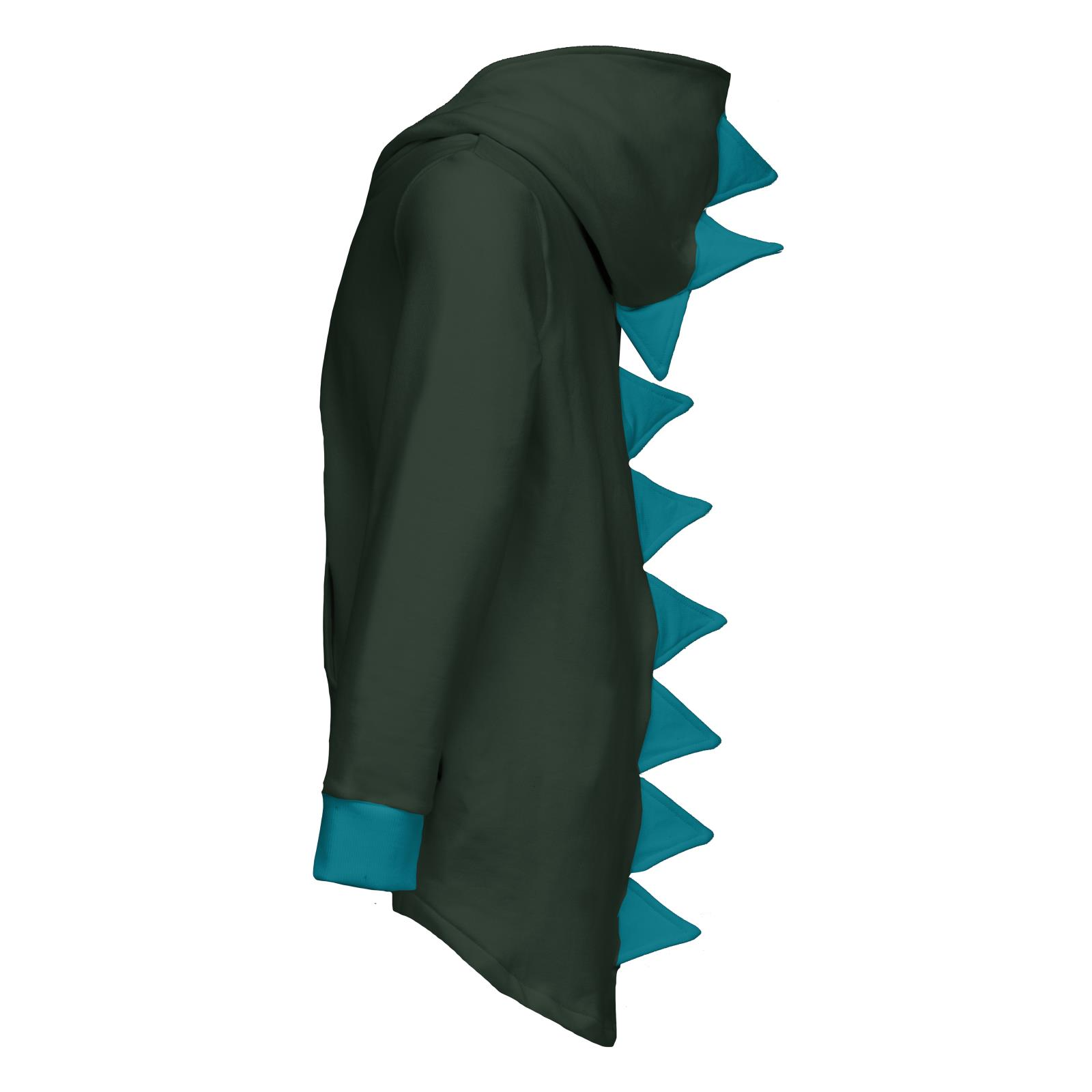 Mountain View With Bay Solid Fleece Dino Hooded Jacket
