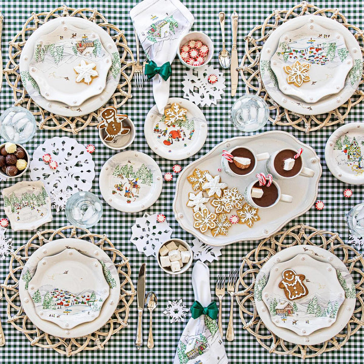 Berry & Thread North Pole Scalloped Dessert/Salad Plate Set/4