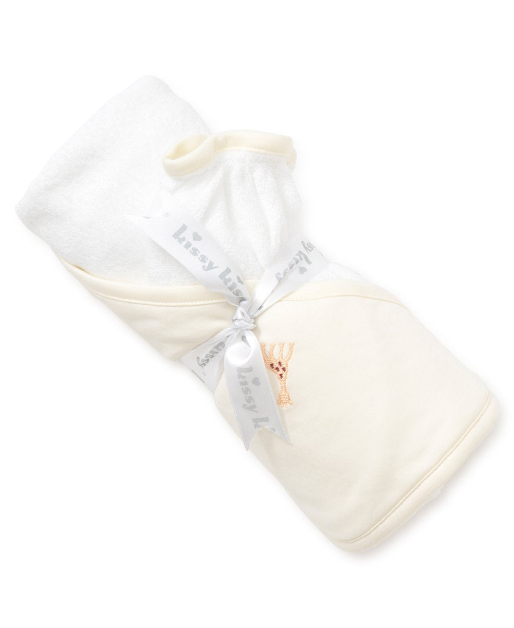 Sophie la Girafe Ecru Hooded Towel & Mitt Set