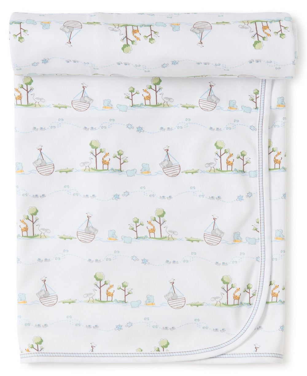 Kissy Kissy Light Blue Noah's Ark Printed Blanket