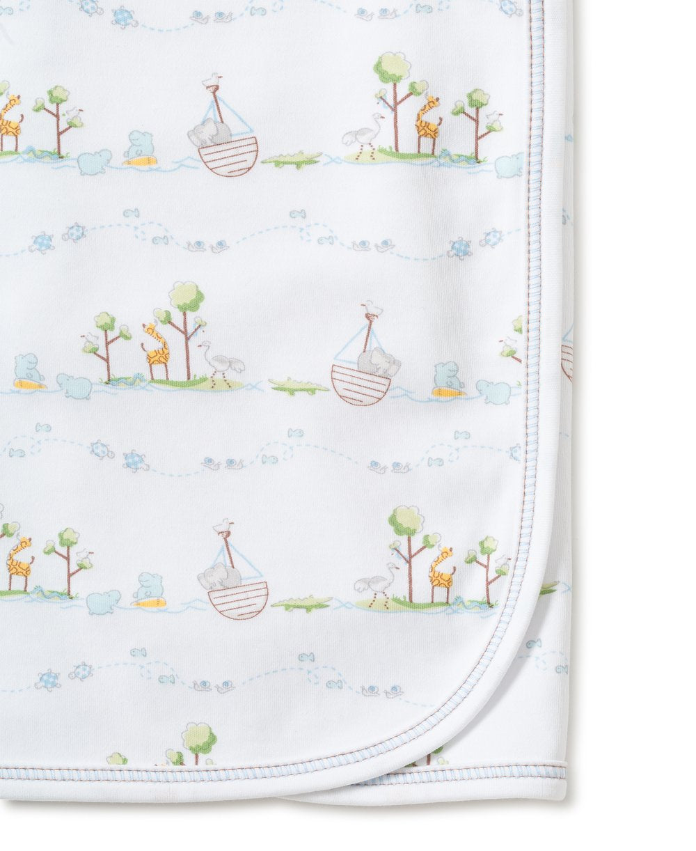 Kissy Kissy Light Blue Noah's Ark Printed Blanket