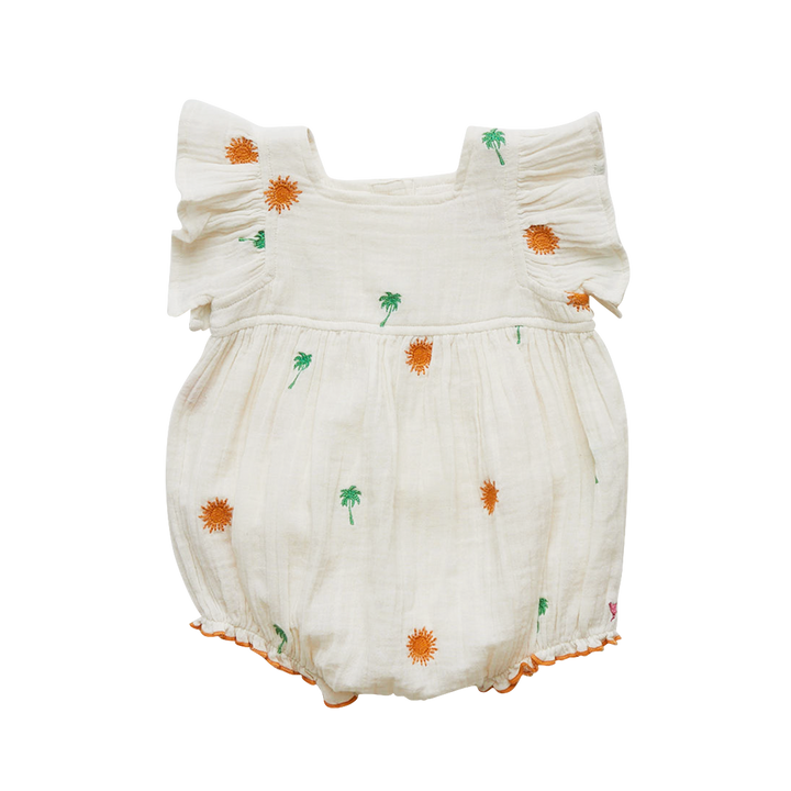 Antique White Palm Tree & Sun Elsie Bubble