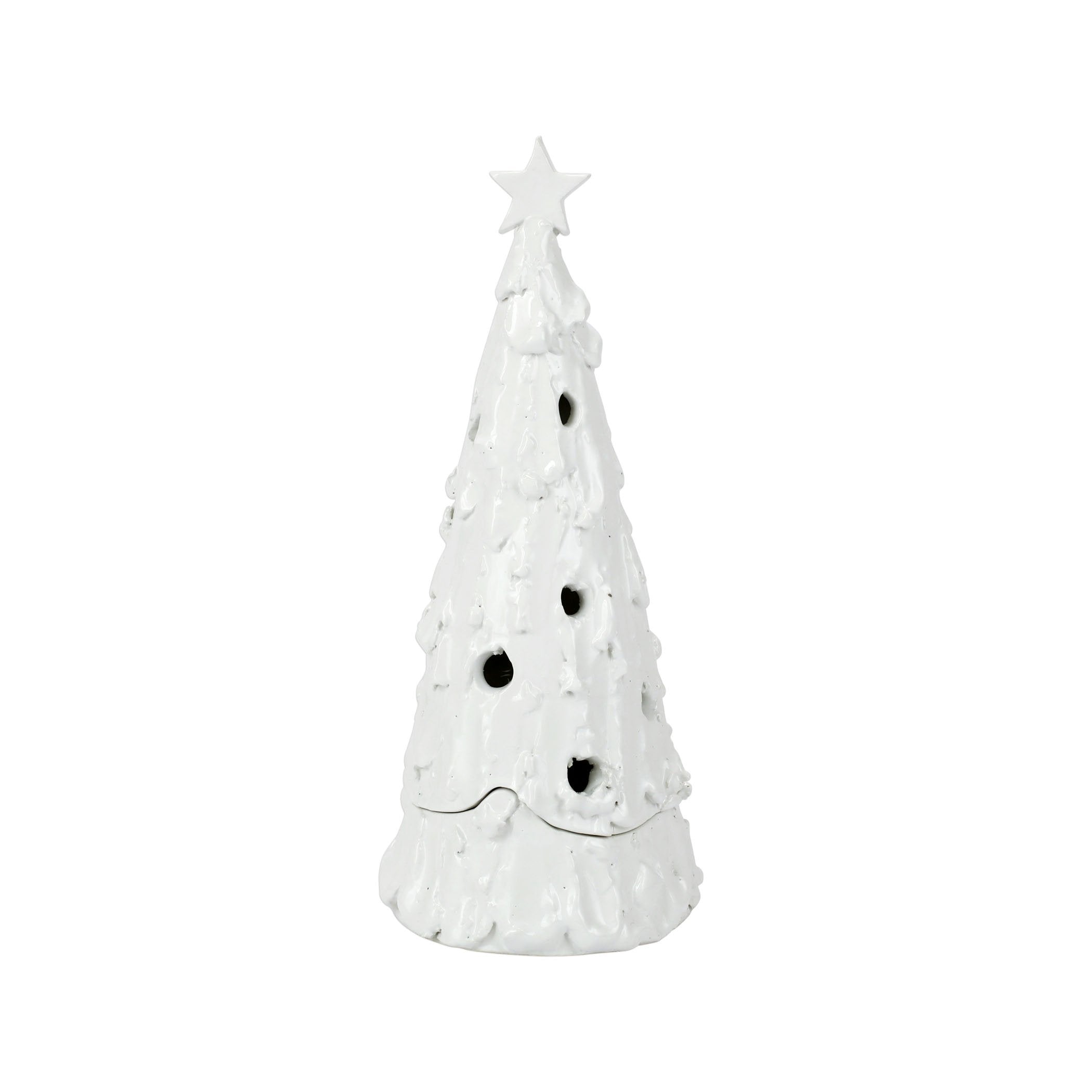 Foresta Bianca Medium Flocked Tree With Star