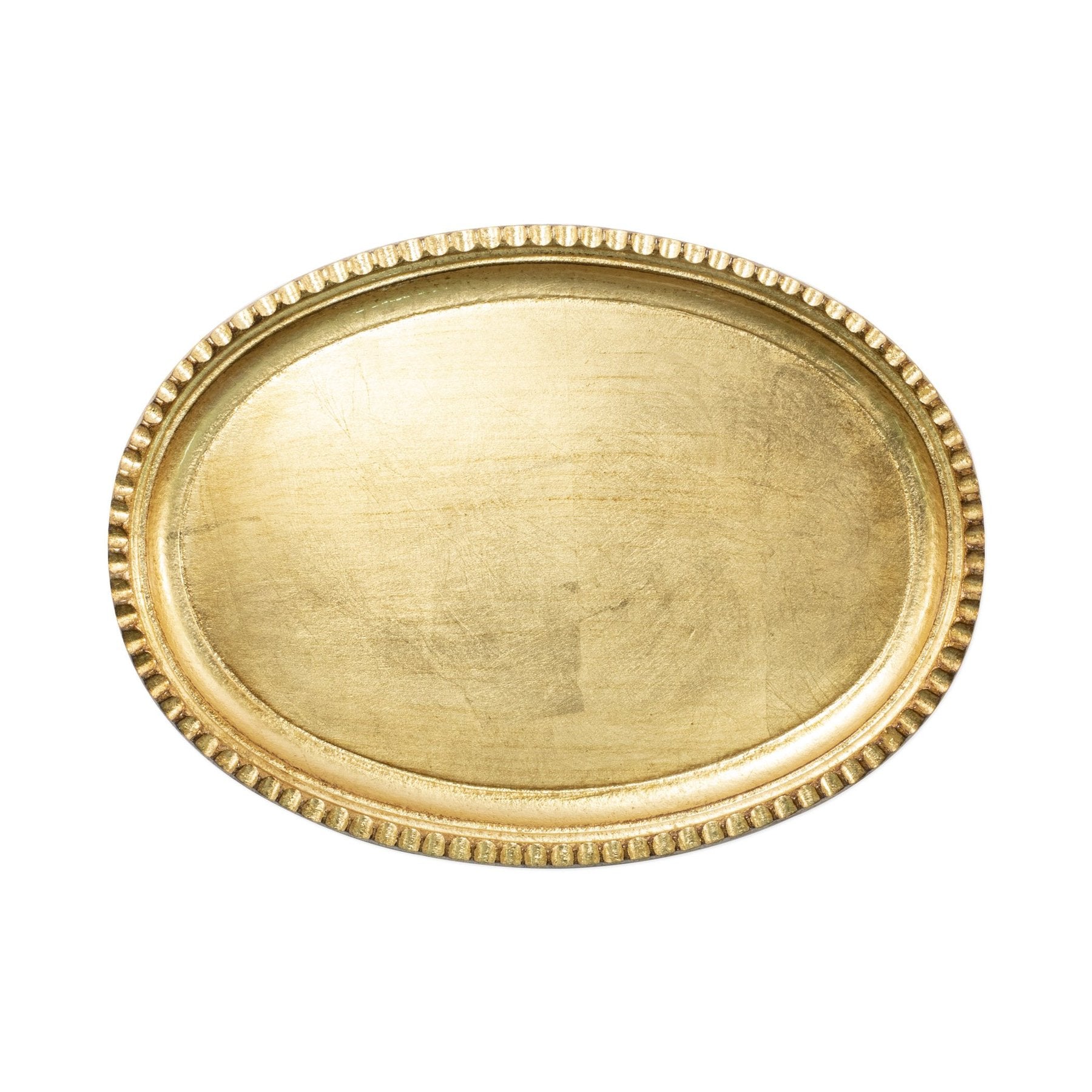 Florentine Wooden Accessories Gold Small Oval Tray