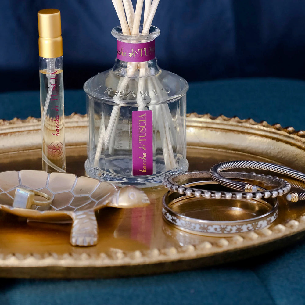 Florentine Wooden Accessories Gold Small Oval Tray